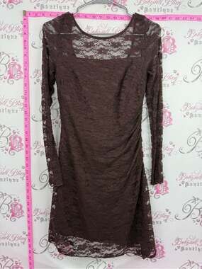 Emerald Sundae dress Lacie floral Brown Lace Long Sleeve Cocktail Dress